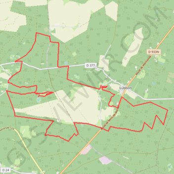 Itinéraire Lubbon, au pays des lagunes oubliées, distance, dénivelé, altitude, carte, profil, trace GPS