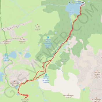 Itinéraire Pic Paradis, distance, dénivelé, altitude, carte, profil, trace GPS