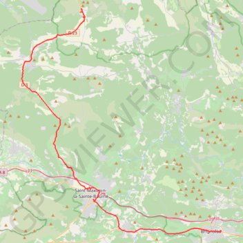 Itinéraire Ginasservis Brignoles, distance, dénivelé, altitude, carte, profil, trace GPS