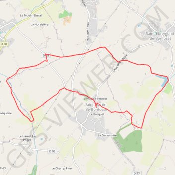 Itinéraire Saint-Martin-de-Bonfossé, distance, dénivelé, altitude, carte, profil, trace GPS