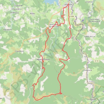 Itinéraire Gévaudan - Circuit de la Gardille, distance, dénivelé, altitude, carte, profil, trace GPS