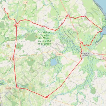 Itinéraire Aller + retour Sainte-Mère-Eglise, distance, dénivelé, altitude, carte, profil, trace GPS