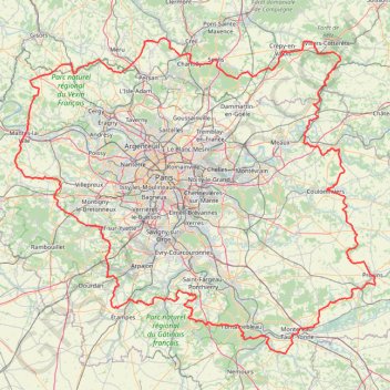 Itinéraire Tour de l'Île-de-France, distance, dénivelé, altitude, carte, profil, trace GPS