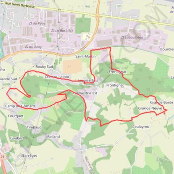 Itinéraire Saint-Germain, l'autre colline de Villeneuve-sur-Lot, distance, dénivelé, altitude, carte, profil, trace GPS