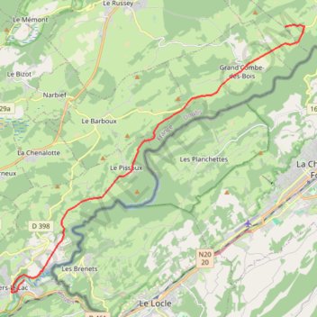 Itinéraire trace, distance, dénivelé, altitude, carte, profil, trace GPS