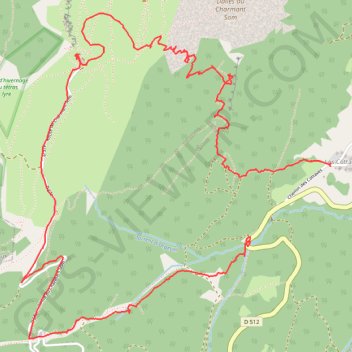 Itinéraire Cottaves - Charmant Som, distance, dénivelé, altitude, carte, profil, trace GPS