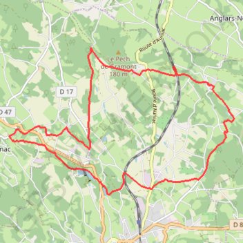 Itinéraire Le sentier d'Écoute s'il Pleut - Gourdon, distance, dénivelé, altitude, carte, profil, trace GPS