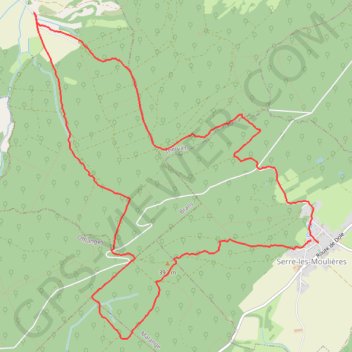 Itinéraire Serre les moulières, distance, dénivelé, altitude, carte, profil, trace GPS