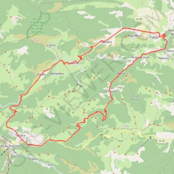 Itinéraire Camurac, distance, dénivelé, altitude, carte, profil, trace GPS