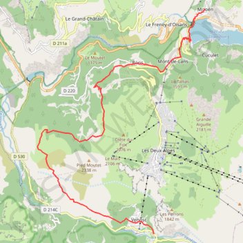 Itinéraire J13 TO Denchère-Mizoën-16202027-16360309, distance, dénivelé, altitude, carte, profil, trace GPS