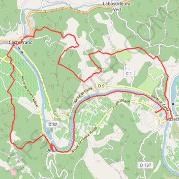 Itinéraire De Luzech à Castelfranc, distance, dénivelé, altitude, carte, profil, trace GPS