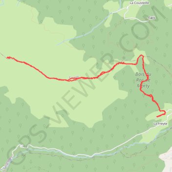 Itinéraire La Freyte-Sommet de Mentiès, distance, dénivelé, altitude, carte, profil, trace GPS