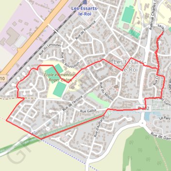 Itinéraire 1 - Course à pied 1, distance, dénivelé, altitude, carte, profil, trace GPS