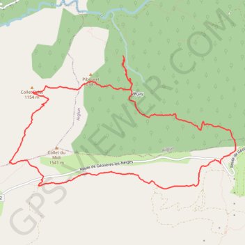 Itinéraire Gréolières-les-Neiges vers Aiglun, distance, dénivelé, altitude, carte, profil, trace GPS