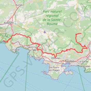 Itinéraire Belgentier - Cassis, distance, dénivelé, altitude, carte, profil, trace GPS