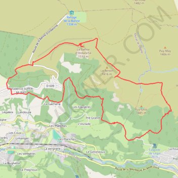 Itinéraire De Murat-le-Quaire au Puy Gros, distance, dénivelé, altitude, carte, profil, trace GPS