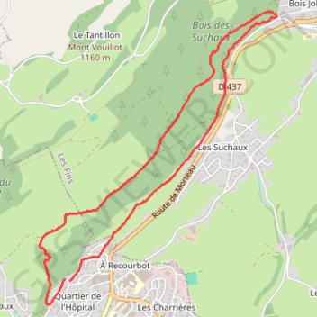 Itinéraire Chemin du Tacot, distance, dénivelé, altitude, carte, profil, trace GPS