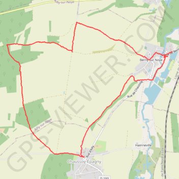 Itinéraire Rando Berny sur Noye_, distance, dénivelé, altitude, carte, profil, trace GPS