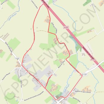 Itinéraire Circuit du centre du village - Winnezeele, distance, dénivelé, altitude, carte, profil, trace GPS
