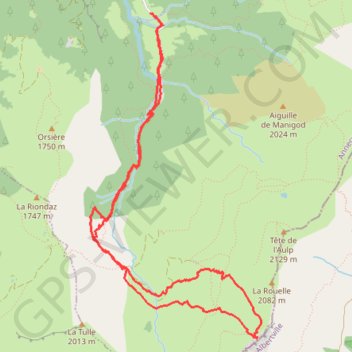 Itinéraire Combe de la Gouenne, distance, dénivelé, altitude, carte, profil, trace GPS