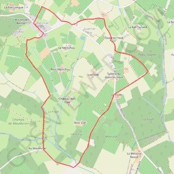 Itinéraire Bernac, à une encablure de la Dordogne - Pays du Dropt, distance, dénivelé, altitude, carte, profil, trace GPS