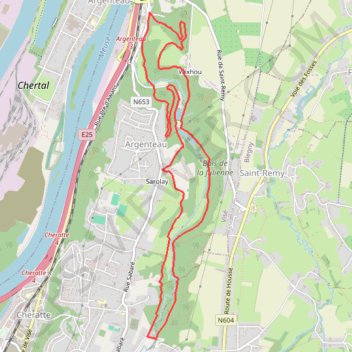 Itinéraire Étangs de la Julienne, distance, dénivelé, altitude, carte, profil, trace GPS