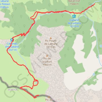 Itinéraire Cirque de Lescun, la crête du lac de Chourique, distance, dénivelé, altitude, carte, profil, trace GPS