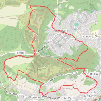 Itinéraire Plappeville, distance, dénivelé, altitude, carte, profil, trace GPS