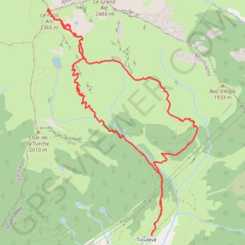 Itinéraire Le Petit Arc (Lauzière-Grand Arc), distance, dénivelé, altitude, carte, profil, trace GPS