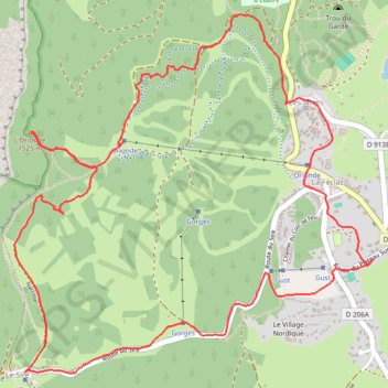 Itinéraire Cime d'orionde à la Féclaz, distance, dénivelé, altitude, carte, profil, trace GPS