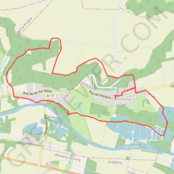 Itinéraire Châteaux et côteaux, distance, dénivelé, altitude, carte, profil, trace GPS