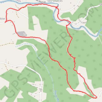 Itinéraire Les Sources, distance, dénivelé, altitude, carte, profil, trace GPS