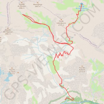 Itinéraire Refuge de Vallonpierre - col de Morges - Les Auberts, distance, dénivelé, altitude, carte, profil, trace GPS