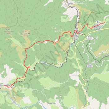 Itinéraire Notre Dame des Neiges vers Chasserades (Chemin de Stevenson), distance, dénivelé, altitude, carte, profil, trace GPS
