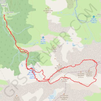 Itinéraire Tour du Grand Morétan, distance, dénivelé, altitude, carte, profil, trace GPS