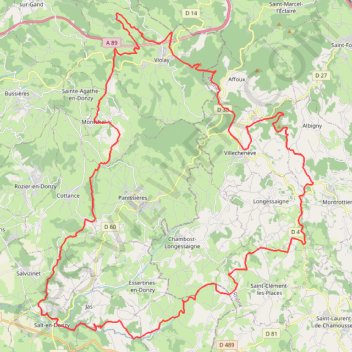 Itinéraire La Tour Matagrin, distance, dénivelé, altitude, carte, profil, trace GPS