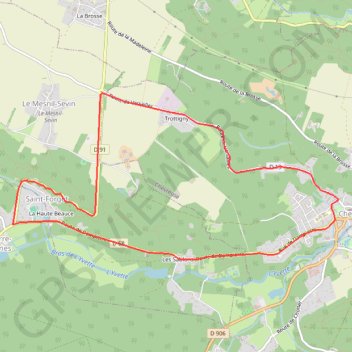 Itinéraire Circuit court en Vallée de Chevreuse, distance, dénivelé, altitude, carte, profil, trace GPS