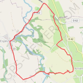 Itinéraire Circuit du Gabas autour d'Espechède, distance, dénivelé, altitude, carte, profil, trace GPS