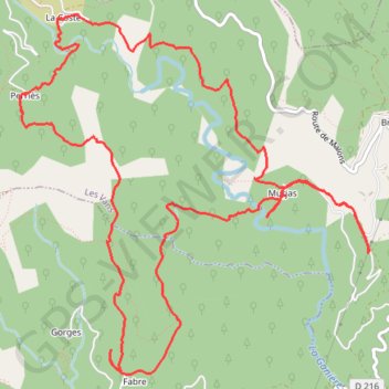 Itinéraire Les Vans Randonnée, distance, dénivelé, altitude, carte, profil, trace GPS