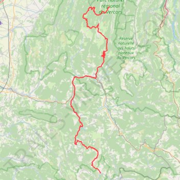 Itinéraire 2-La Chapelle en Vercors - La Motte Chalençon V3, distance, dénivelé, altitude, carte, profil, trace GPS