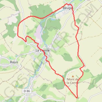 Itinéraire 20180819 Beugin, distance, dénivelé, altitude, carte, profil, trace GPS