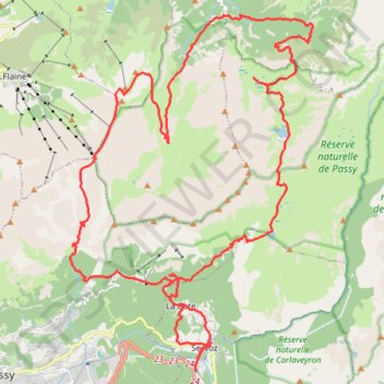 Itinéraire TREK_TOUR_DES_FIZ, distance, dénivelé, altitude, carte, profil, trace GPS