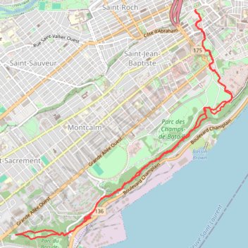 Itinéraire Trail urbain avec remparts en cadeau 🎁, distance, dénivelé, altitude, carte, profil, trace GPS