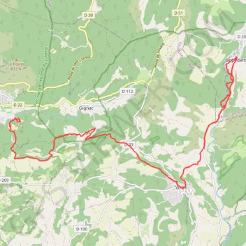 Itinéraire Le Lubéron dimanche, distance, dénivelé, altitude, carte, profil, trace GPS