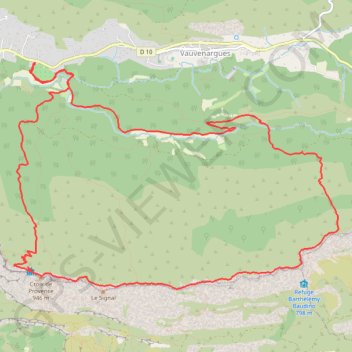 Itinéraire Sainte Victoire - Venturiers-Croix de Provence-Plaideurs, distance, dénivelé, altitude, carte, profil, trace GPS
