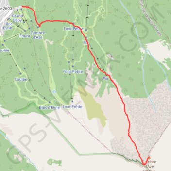 Itinéraire Cambre d'Aze - Grande Cheminée, distance, dénivelé, altitude, carte, profil, trace GPS