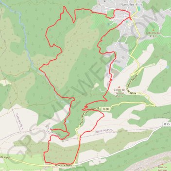 Itinéraire Sources Huveaune, distance, dénivelé, altitude, carte, profil, trace GPS