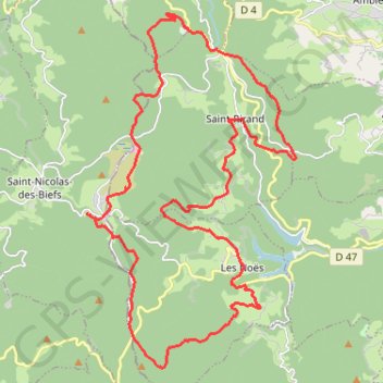 Itinéraire Saint-Nicolas-des-Biefs, distance, dénivelé, altitude, carte, profil, trace GPS
