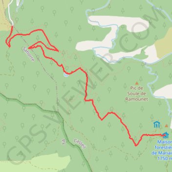 Itinéraire Rando raquettes du col de jou au refuge de Mariailles, distance, dénivelé, altitude, carte, profil, trace GPS