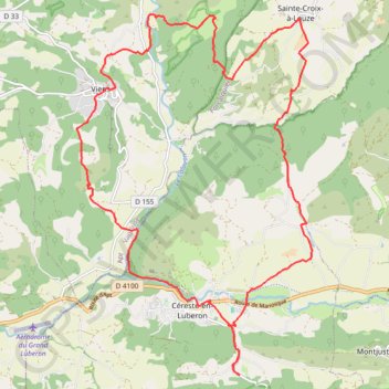 Itinéraire De Céreste à Sainte-Croix-à-Lauze par Viens, distance, dénivelé, altitude, carte, profil, trace GPS